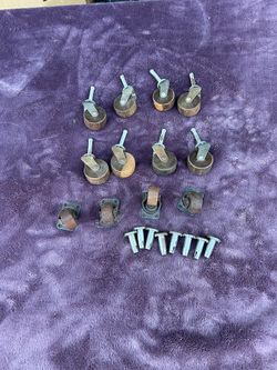 Vintage Rare Wood Caster Wheels