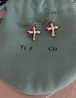 Tiffany & Co Silver Elsa Peretti Dove 🕊 Dangle Earrings 