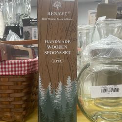 RENAWE Handmade Wooden 5 PCs Spoon Set