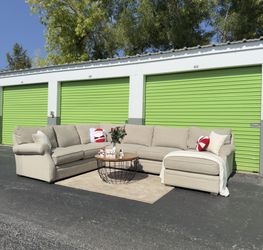 High-End Arhaus Beige Sectional Couch - Retails $9k!