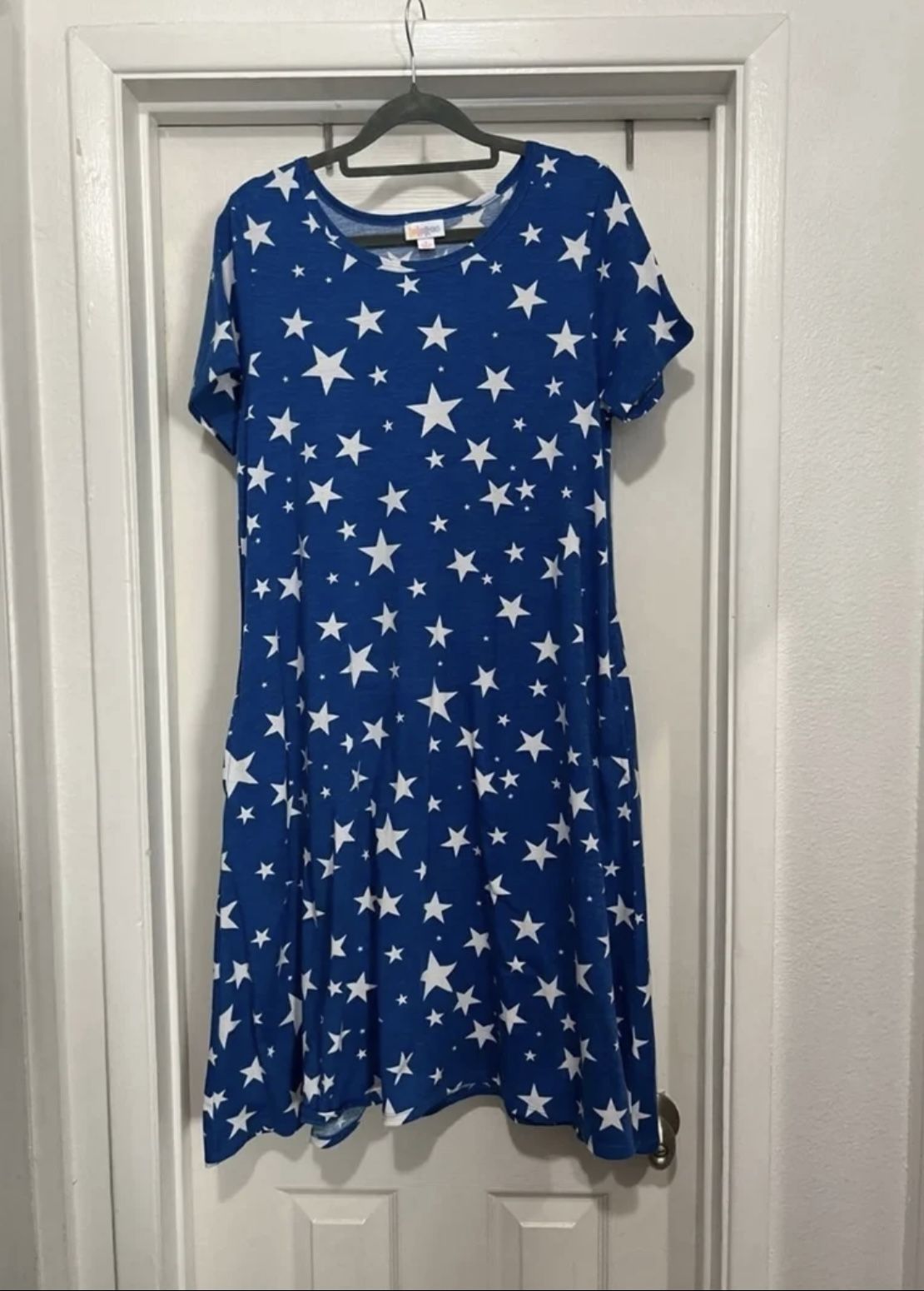 LuLaRoe Jessie dress size small with white stars