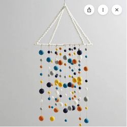 Pottery Barn Felt Pom Pom Hanging Mobile