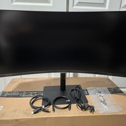 Samsung 34” S65UA Monitor, WQHD Ultra Wide 1440p, HDR10, 100Hz, Curved, USB- C, Black