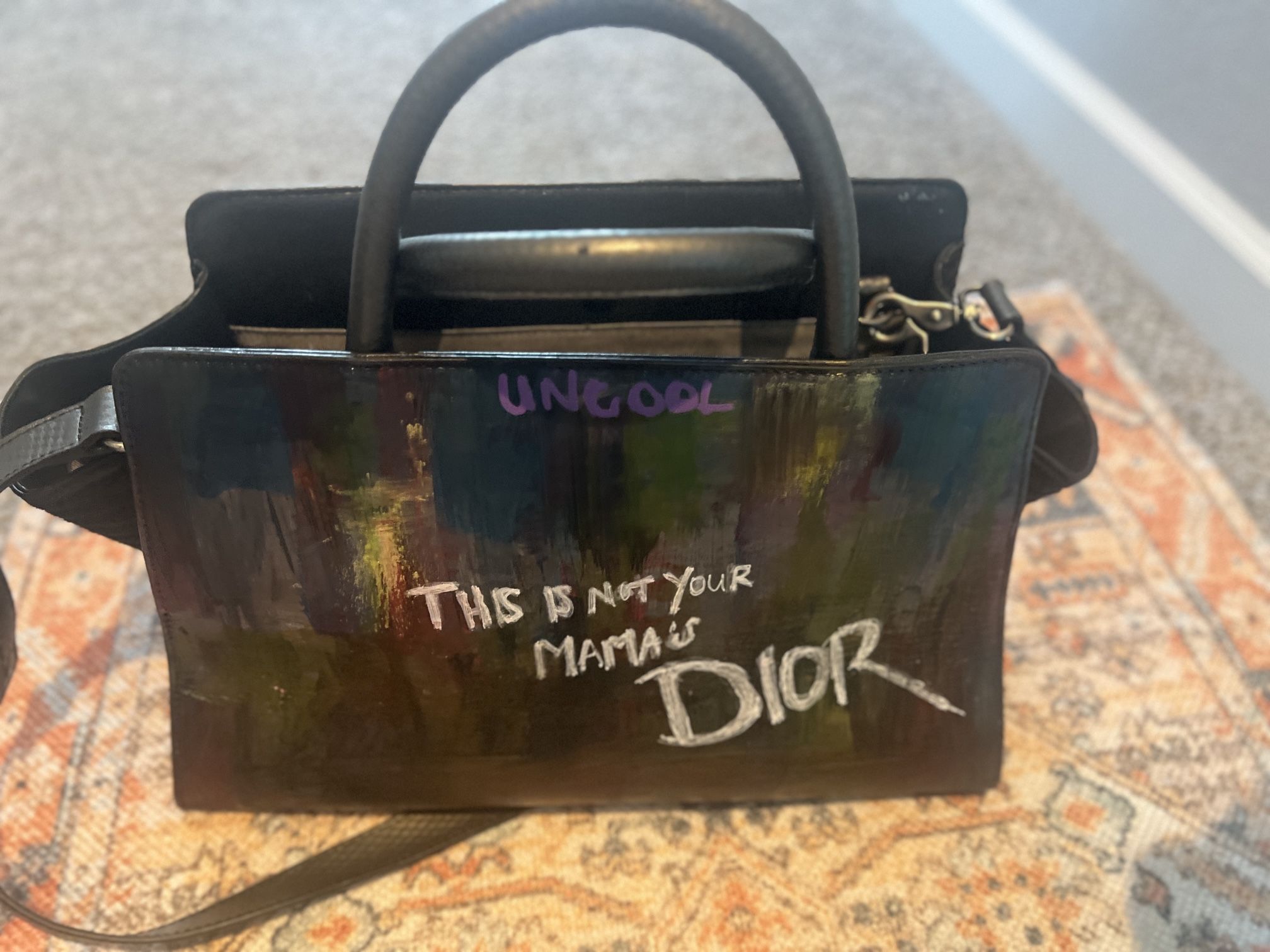 Vintage Couture Zac Posen Hand Painted By An Artist