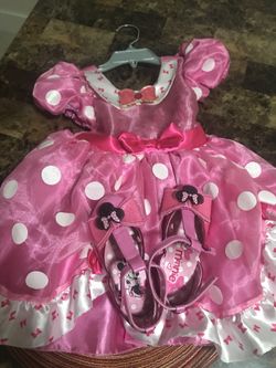 Minie mouse dress and shoes