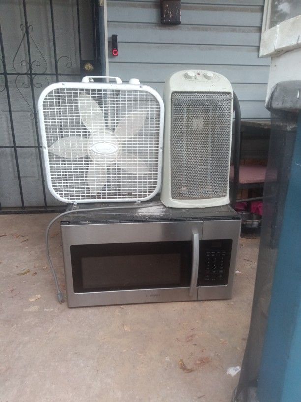 Fan, Electric Heater, Microwave, 10 For The Fan 25 Fir The Heater, 30 For The Microwave 65$For Everything 