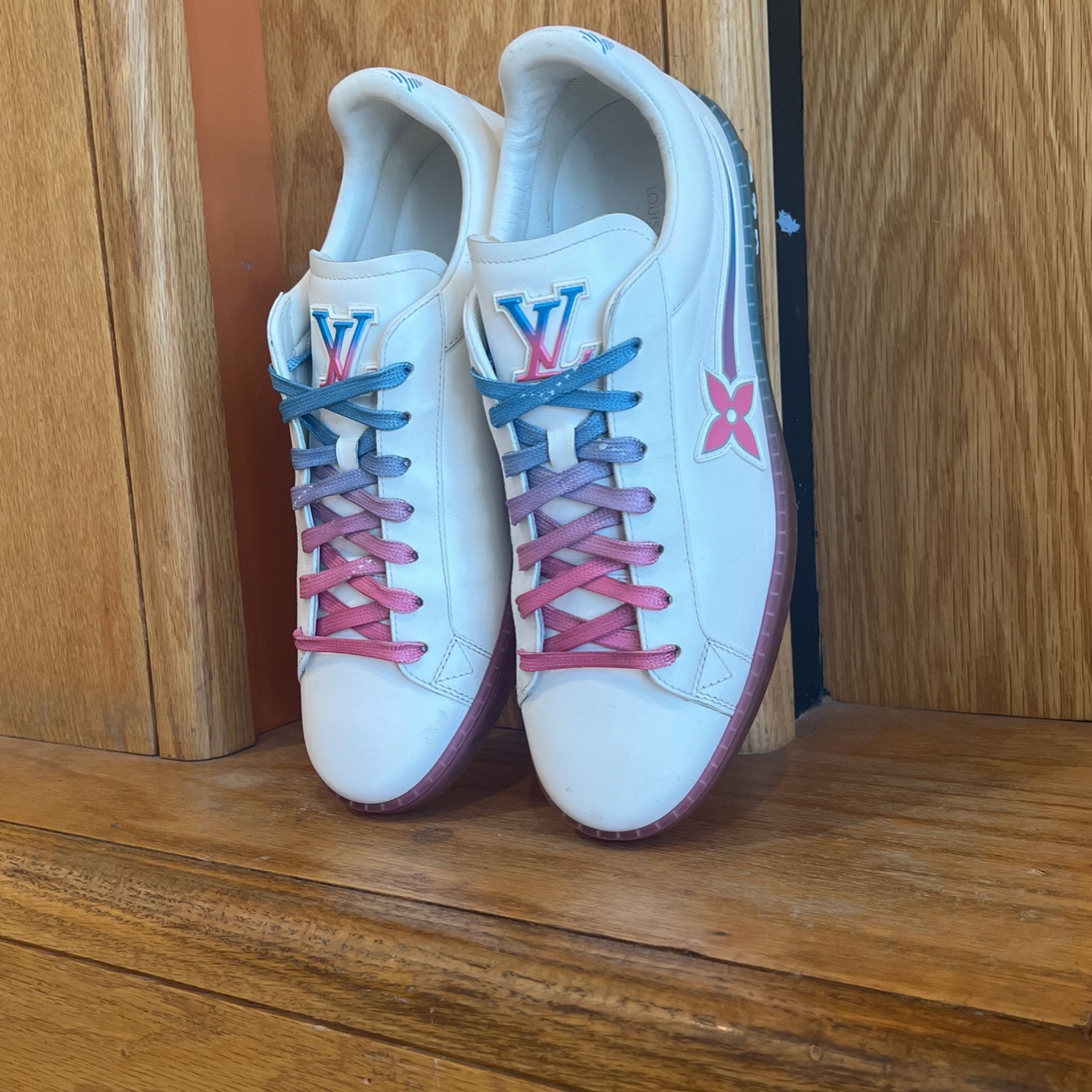 Louis Vuitton Luxembourg Samothrace Sneaker (White Pink Blue)