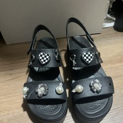 Crocs Brooklyn Wedge Sandals Size 9 W
