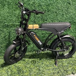 V29 Electric Bike for Adults, 1500 Motor (Peak), 28 MPH Electric Dirt ebike, 20'' Fat Tire E-Bike with 48V 15.6AH Battery, Full Suspension Mechanical 