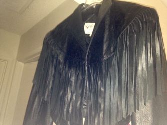 Black leather jacket