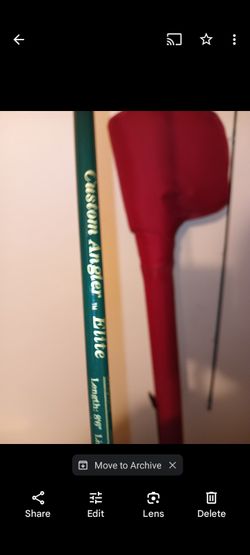 Custom Angler Elite Graphite Fishing Pole With Flywheel