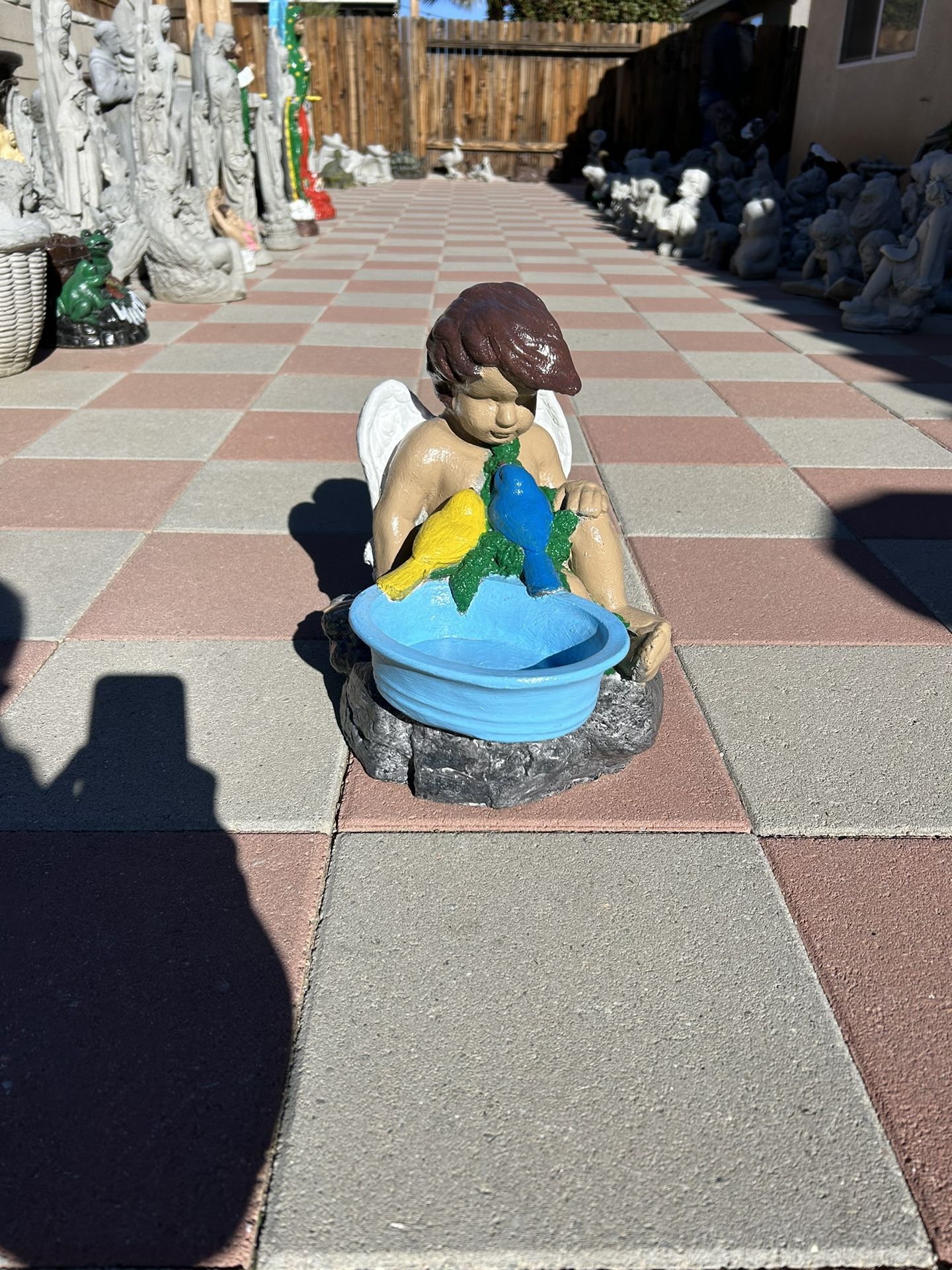 New Angel Bird Feeder Made Out Of Cement Perfect Gift 🎁