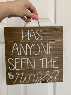 Wedding sign/Ring bearer