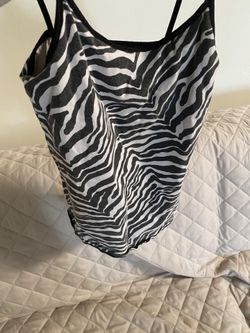 Zebra print y2k tank