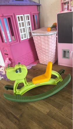 Little tikes green dinosaur rocking toy