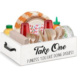 Wooden White Box That Holds Bbq Things