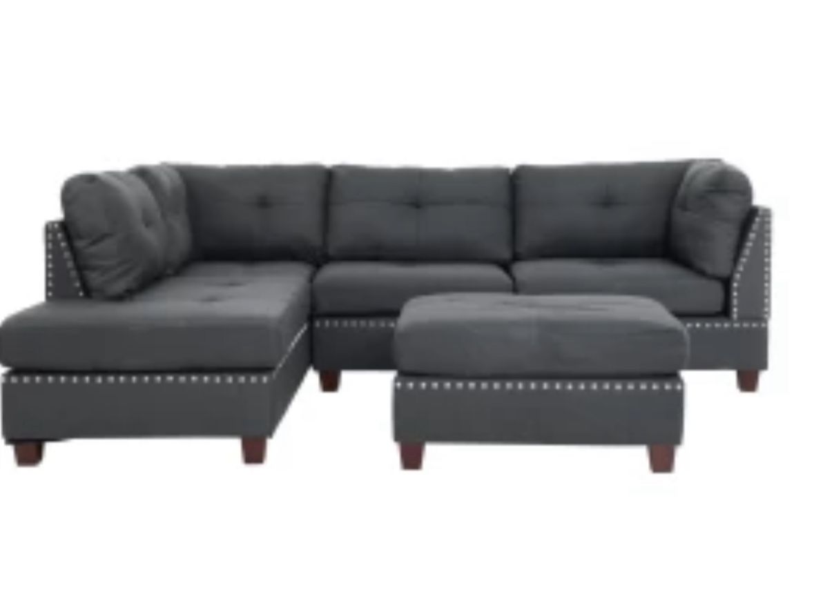 Sectional With Ottoman Set