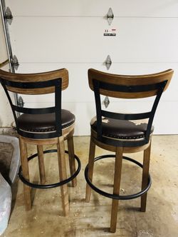 2 Swivel Barstools Needing TLC
