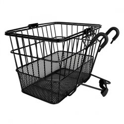 Sunlite Bicycle Front Mesh Lift Off Basket BLACK Cruiser Commuter Bike