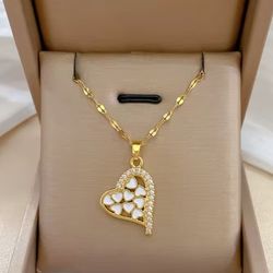 Korean electroplating Pendant Necklace Fashion Women's luxury Jewelry Gift