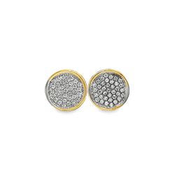10k Yellow Gold Diamond Earrings with Round Cut Diamond 0.30 ctw
