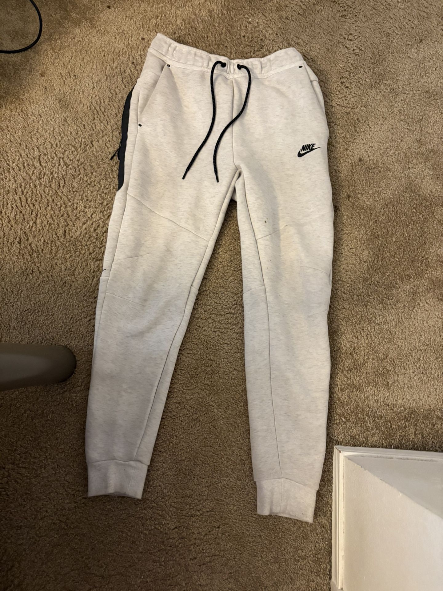 White Nike Tech Joggers 