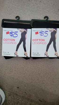 Hanes Style Essentials Cotton Leggings – Size M (2 Pack)