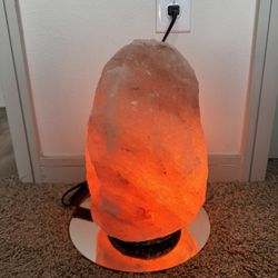 Salt Lamp With Mirror Plate