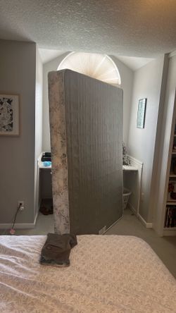 Queen box spring and bed frame