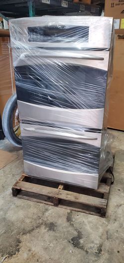 GE double oven with built in microwave