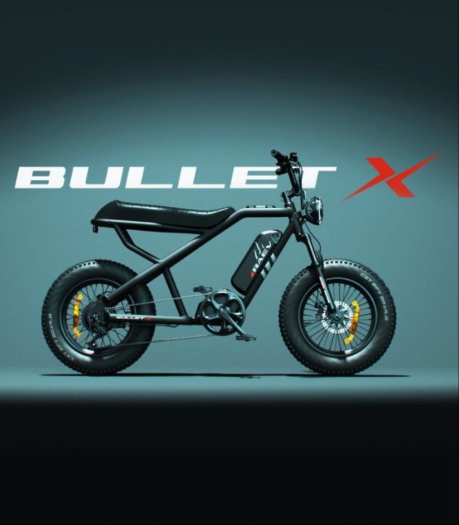 Ebike Cafe Racer Raev Bullet X Electric Motorcycle Yellow New In Box