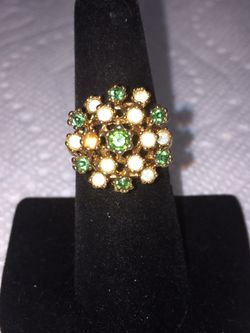18k hge Gold plated ring size 7
