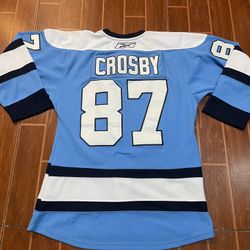 Reebok NHL Pittsburgh Penguins Sidney Crosby 87  powder Blue Jersey size 52