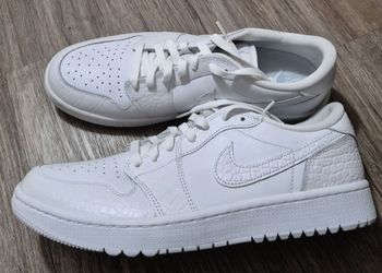 Nike Air Jordan 1 Golf Low Golf White Crocodile Men’s Sz 9