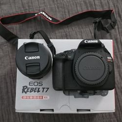 Canon Rebel T7 DSLR, Kit Lens And Accesories