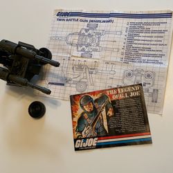 G I JOE TWIN BATTLE GUN (WHIRLWIND) From 1983 with INSTRUCTIONS and BLUEPRINTS 