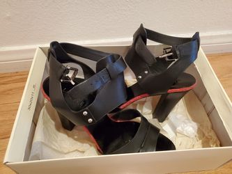 Ralph Lauren leather black sandals sz 8.5