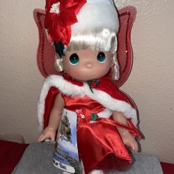 Linda Rick~Precious Moments 12” Vinyl Christmas Doll~ TINKER BELL Disney