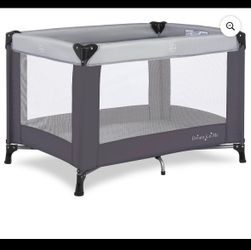 Dream On Me  Portable Play Yard with Carry Bag and Shoulder Strap, Gray  Open box item  inventory number: 101(contact info removed)