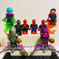 Spider-Man Minifigures No Way Home Set | New Custom LEGO Compatible Toys