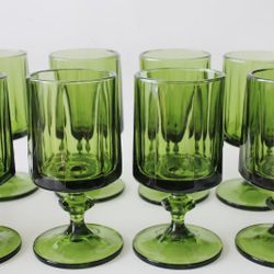 VINTAGE INDIANA GREEN GLASS 