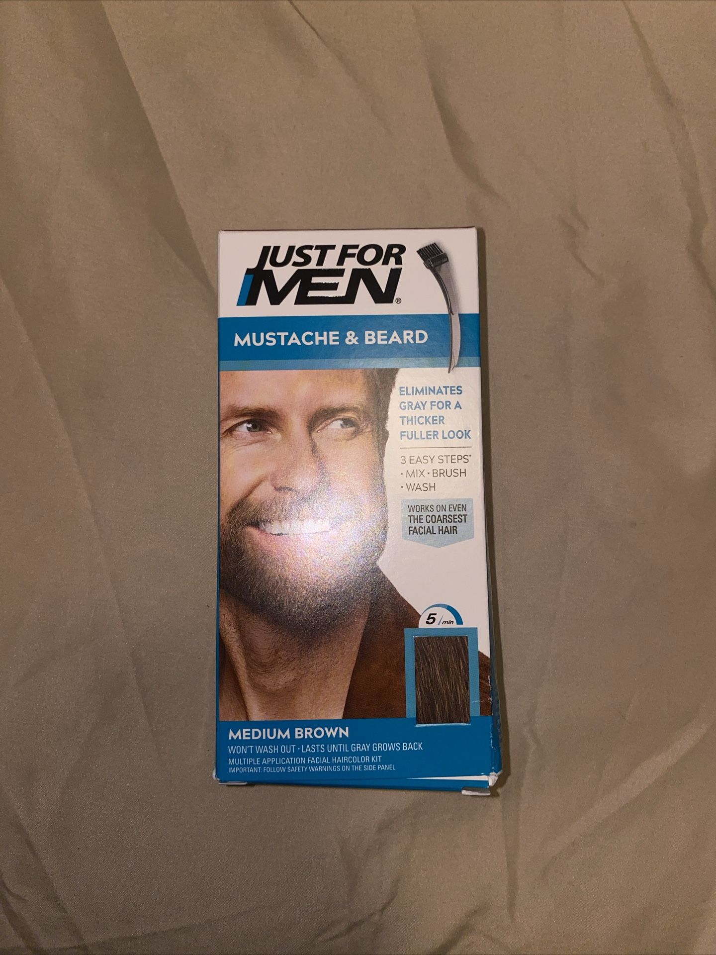 Just For Men M-35 MEDIUM BROWN Mustache & Beard Brush In