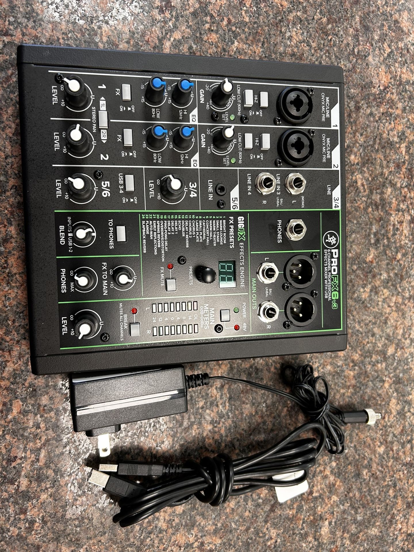 ProFX 6v3 6 Channel Effects Mixer 