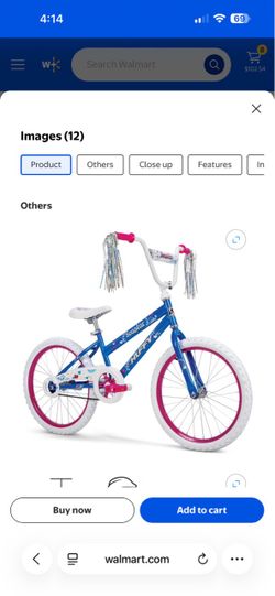 Girls blue pink huffy bike