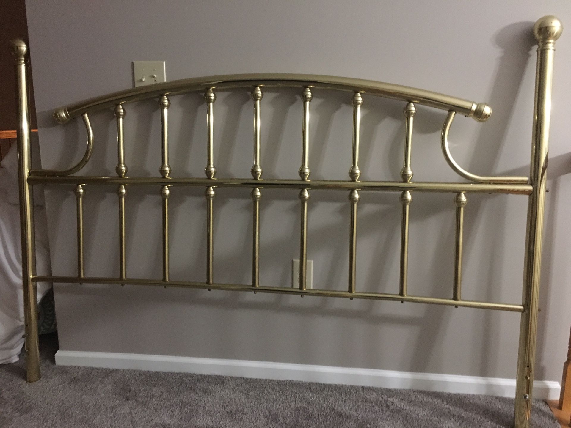 Brass/Gold headboard and metal bed frame for king size bed