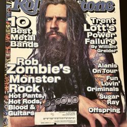 Rolling Stone Magazine Rob Zombie On The Cover February 1999 Issue 805