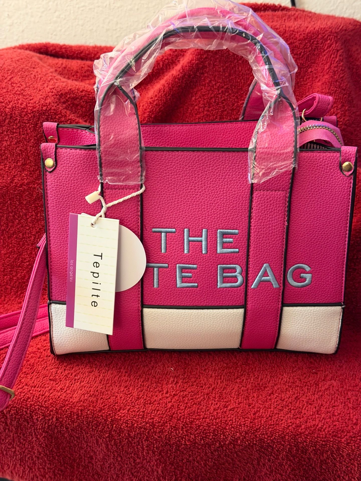 Pink and white The Tote Bag