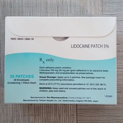 LIDOCAINE PATCHES-Box=(30) Patches 5%