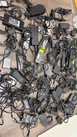 Lot of 42 mixed computer chargers
