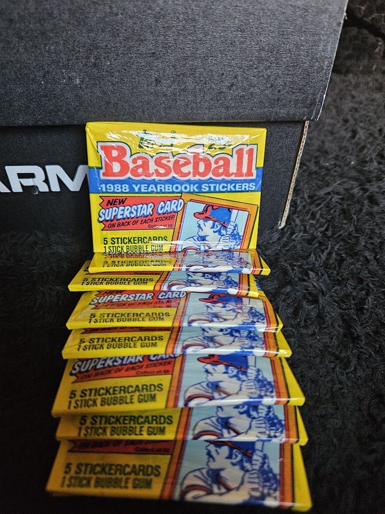 8 TOPPS 1988 YEAR BOOK STICKERS